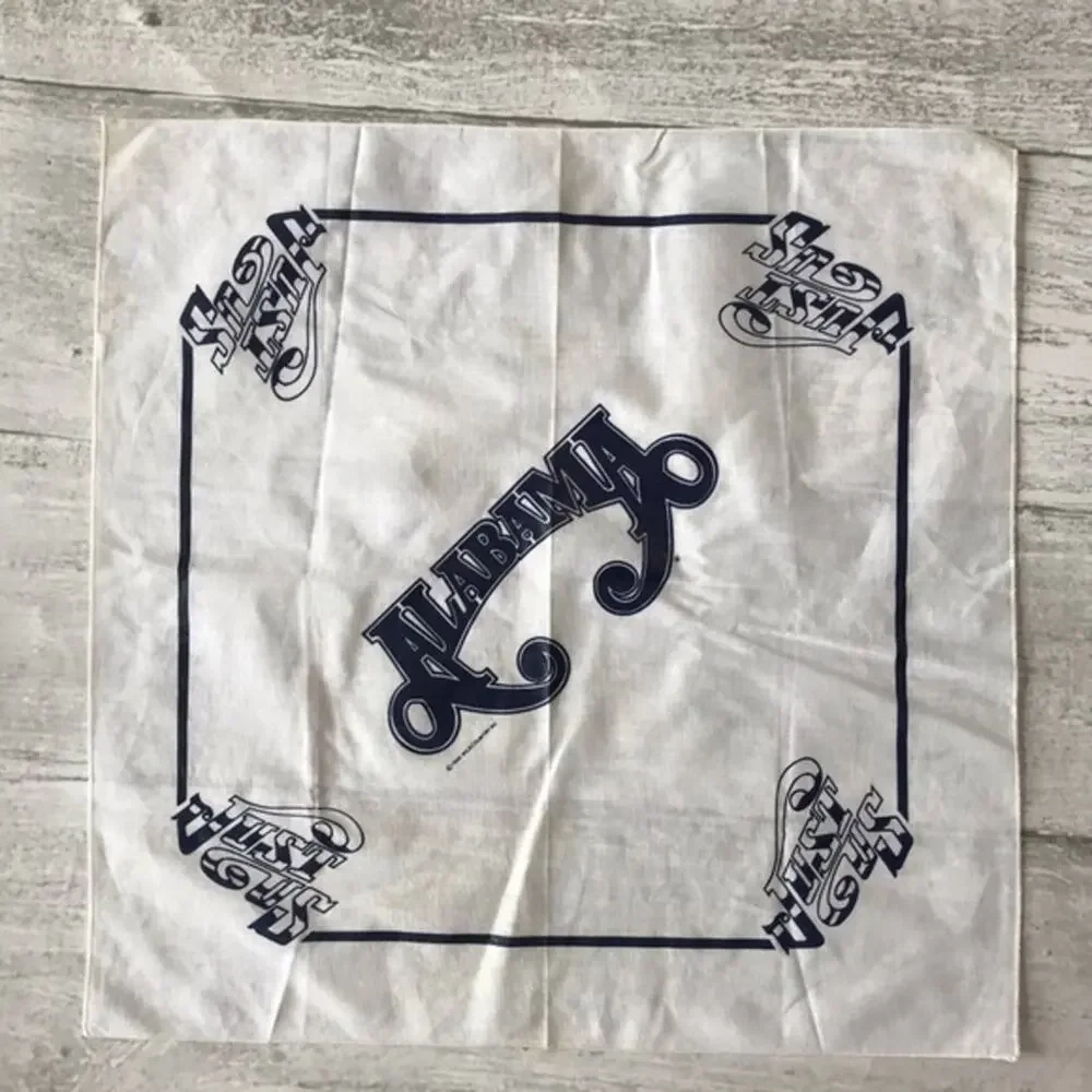 Alabama Band Vintage Bandana 1988 Just Us Record Country Music Elvira